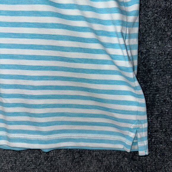 Vineyard Vines Polo Shirt Mens XL Short  Sleeve Blue White Stripe Pocket Logo - Picture 2 of 8